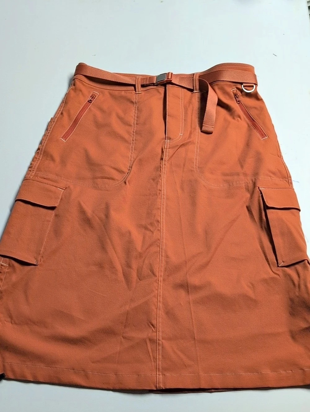 Outdoor Voices Cargo Midi Skirt Orange